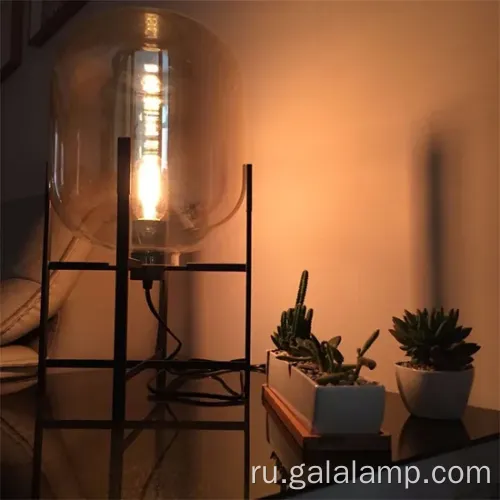 Стильный янтарный стеклянный торшер для современных интерьеров